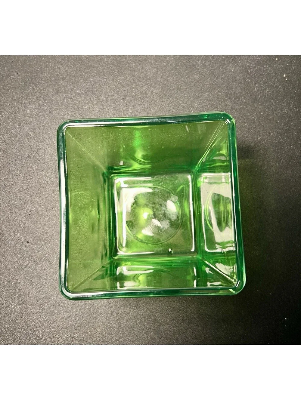 Teleflora Contemporary Green Glass Cube Vase, 4x5